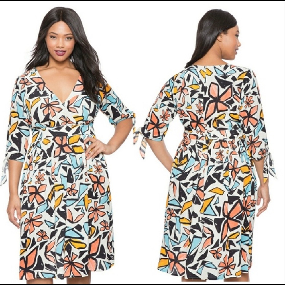 Eloquii Multi Color Dress Size 22